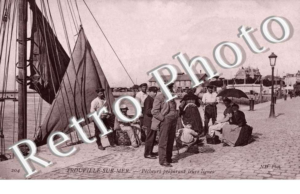 pecheurs preparant leurs lignes