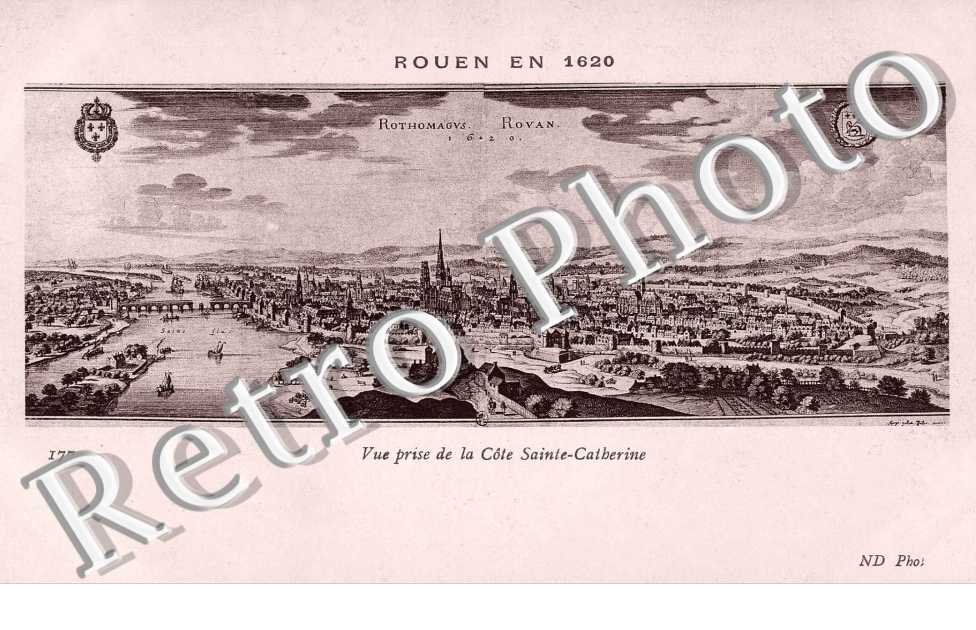 Rouen en 1620 - vue prise de la cote Sainte-Catherine