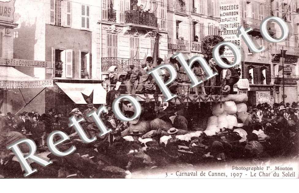 Carnaval de Cannes 1907- le char du soleil