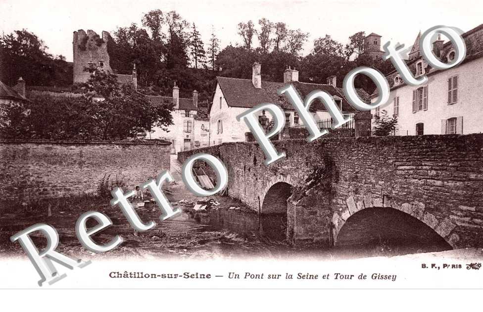 Un pont sur la Seine et Tour de Gissey