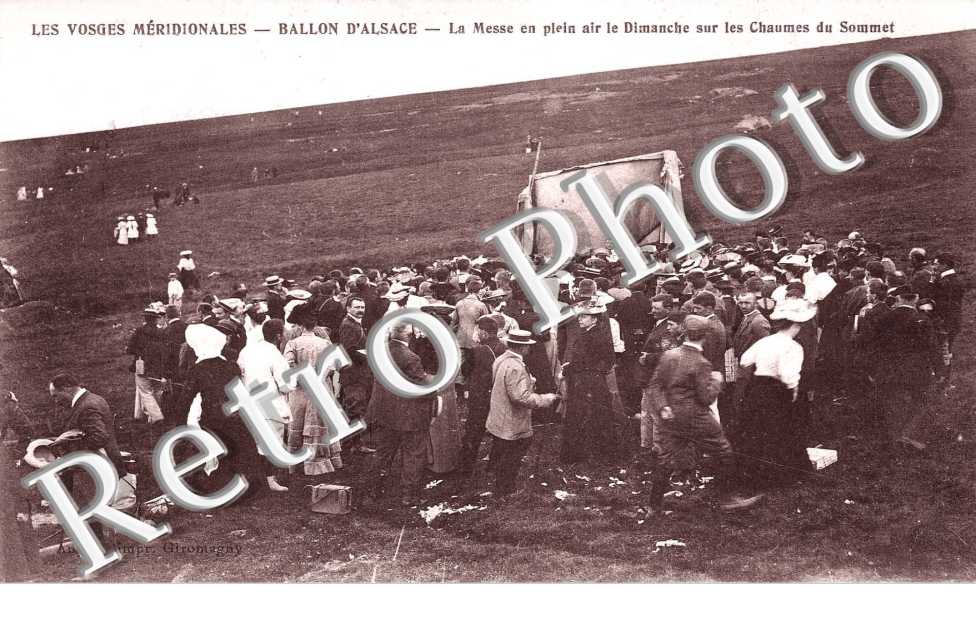 Ballon d'alsace - la messe en plein air le dimanche sur les Chaumes du Sommet