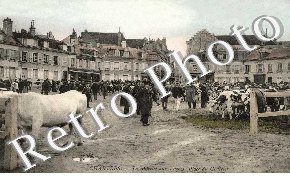 le marche aux vaches place du chatelet (couleur)