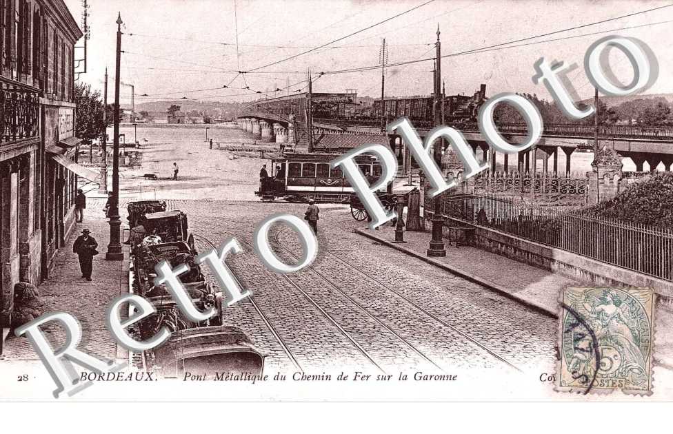 PONT METALLIQUE du chemin de fer sur la Garonne