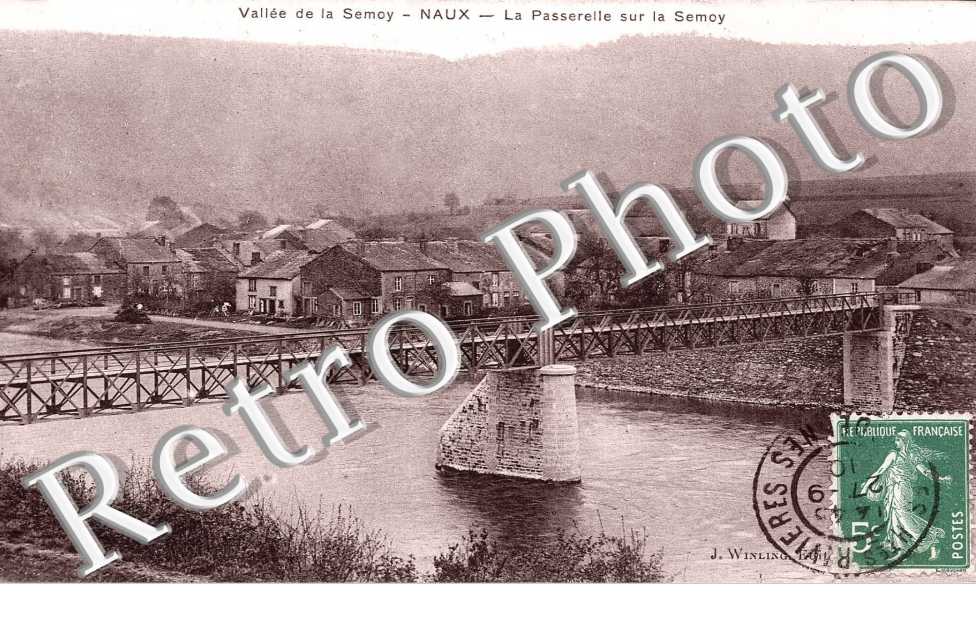 NAUX   la passerelle sur la Semoy