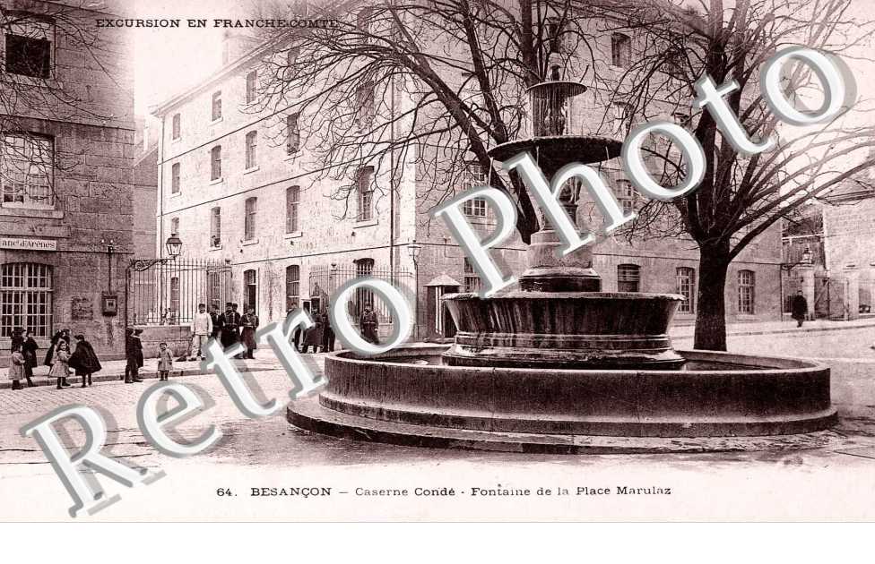 Fontaine de la place Marulaz - Caserne Conde