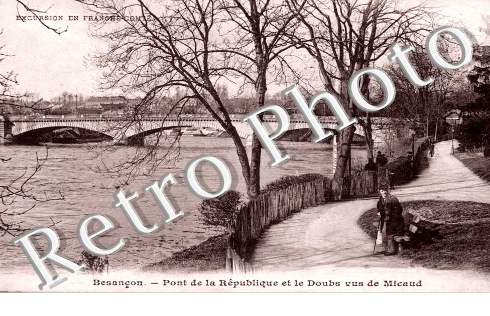 PONT DE LA REPUBLIQUE ET LE DOUBS vues de Micaud