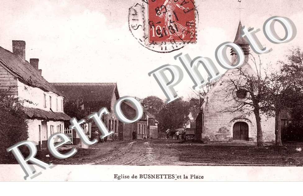 eglise de Busnettes et la place