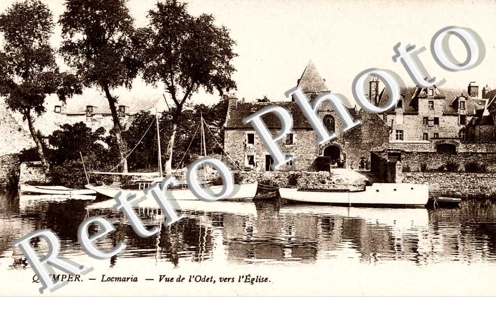 Locmarie- - Vue de l&#039;Odet vers l&#039;Eglise