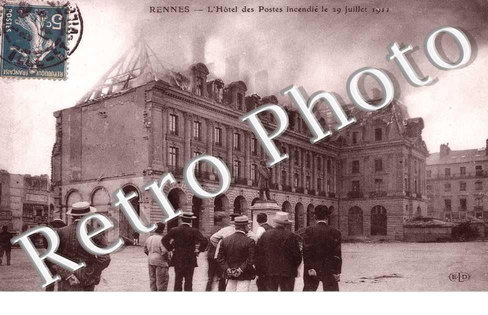l'hotel des postes incendie le 29 juillet 1911