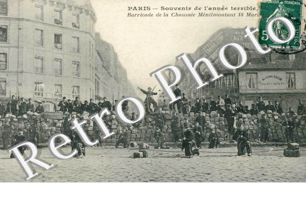 Souvenir de l&#039;année terrible, Barricade de la Chaussée Menilmontant