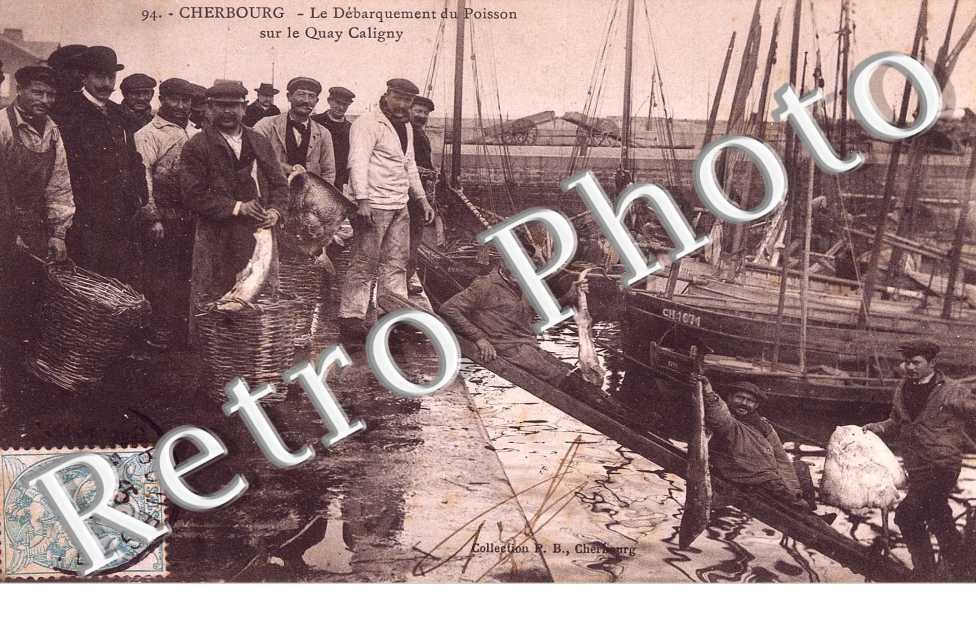 Debarquement du poisson sur le quai de Caligny