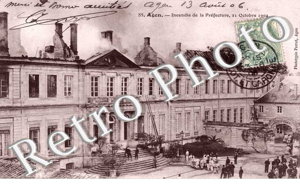 Incendie de la Prefecture 21 octobre 1904