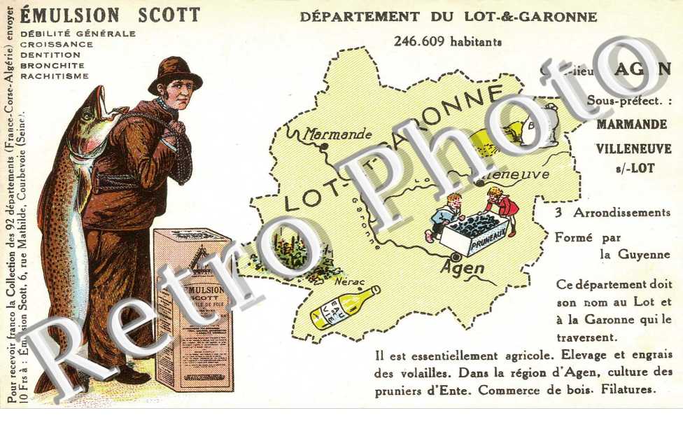 Carte du departement - Emulsion Scott