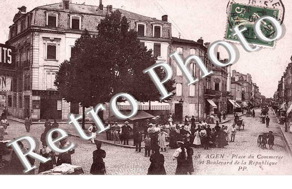 Place du Commerce et boulevard de la République
