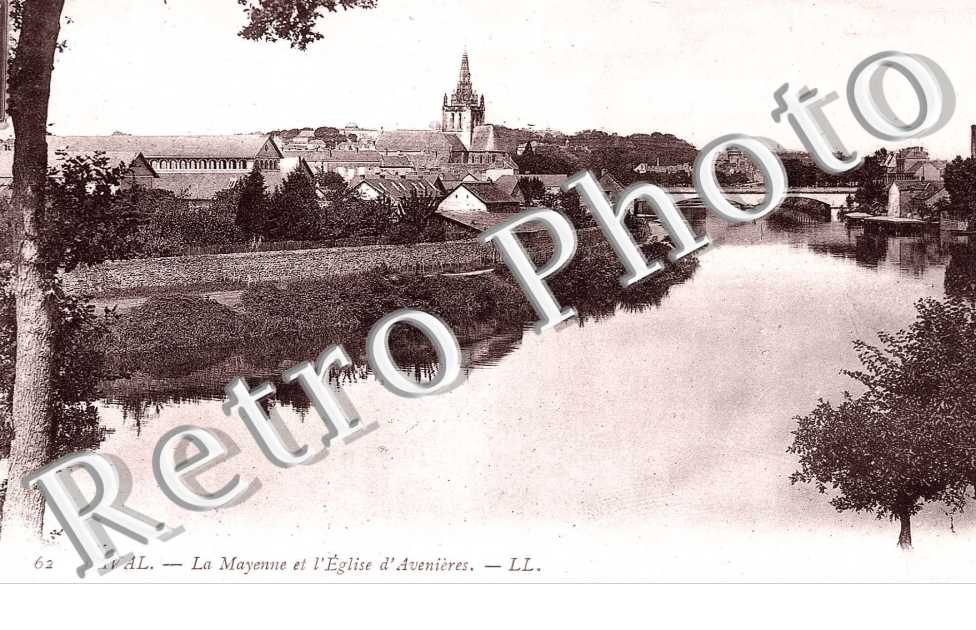 LA MAYENNE ET L&#039;EGLISE D&#039;AVESNIERES