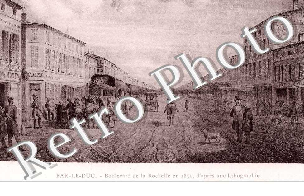 Boulevard de La Rochelle en 1850, d'apres une lithographie