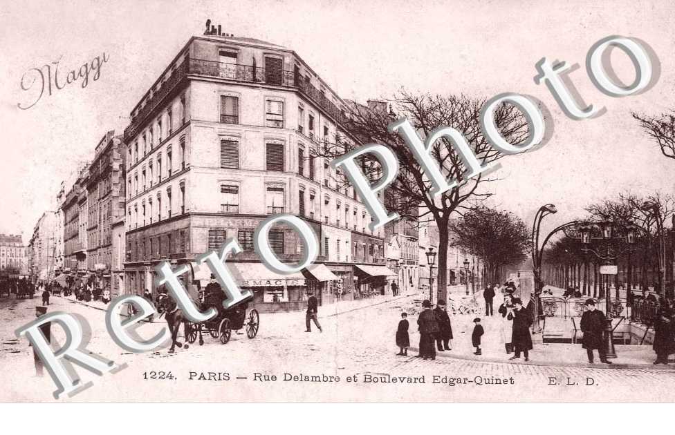 rue Delambre et boulevard Edgar-Quinet