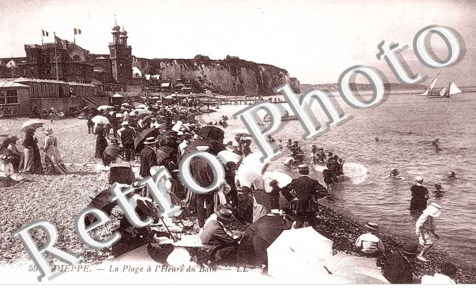 la plage l&#039;heure du bain