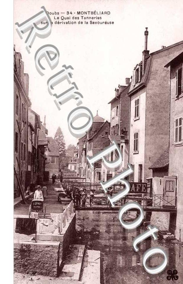 le quai des tanneries sur la derivation de la Savoureuse