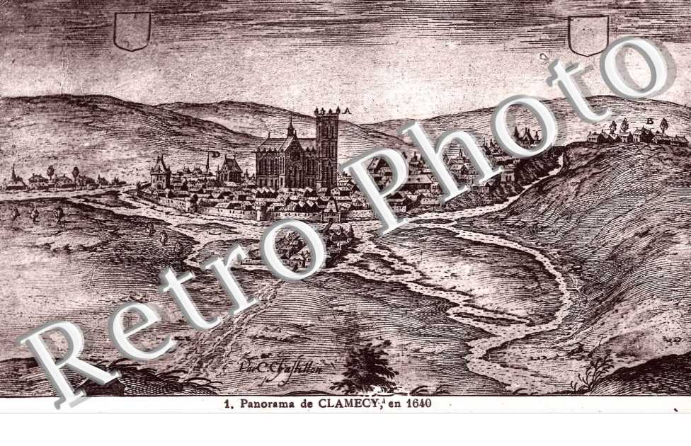 panorama de Clamecy en 1640