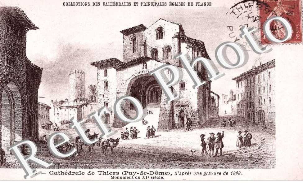 Cathedrale de Thiers gravure 1848