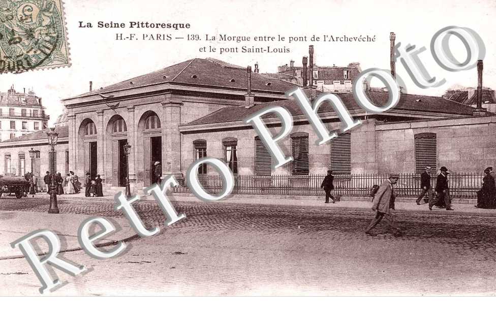 LA MORGUE ENTRE LE PONT DE L&#039;ARCHEVECHE ET LE PONT SAINT LOUIS