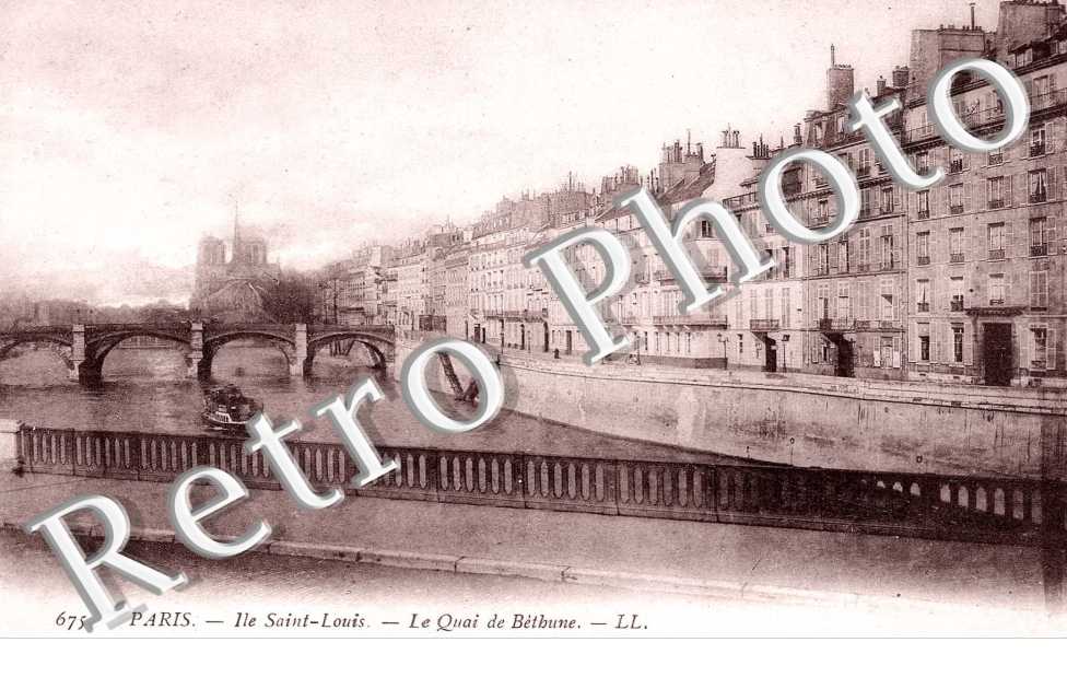 ILE SAINT LOUIS LE QUAI DE BETHUNE