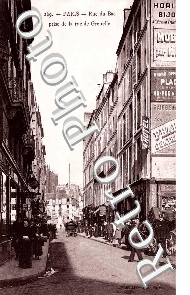 RUE DU BAC prise de la rue de Grenelle