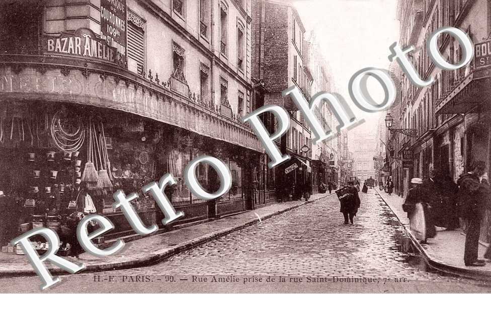 Rue Amelie prise de la rue Saint-Dominique