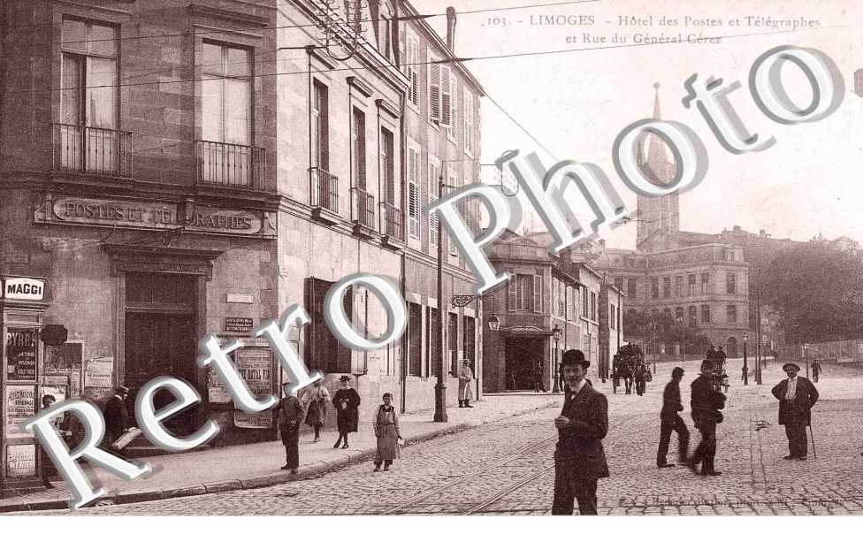 Hôtel des Postes et Télégraphes et rue du Gal Gérez