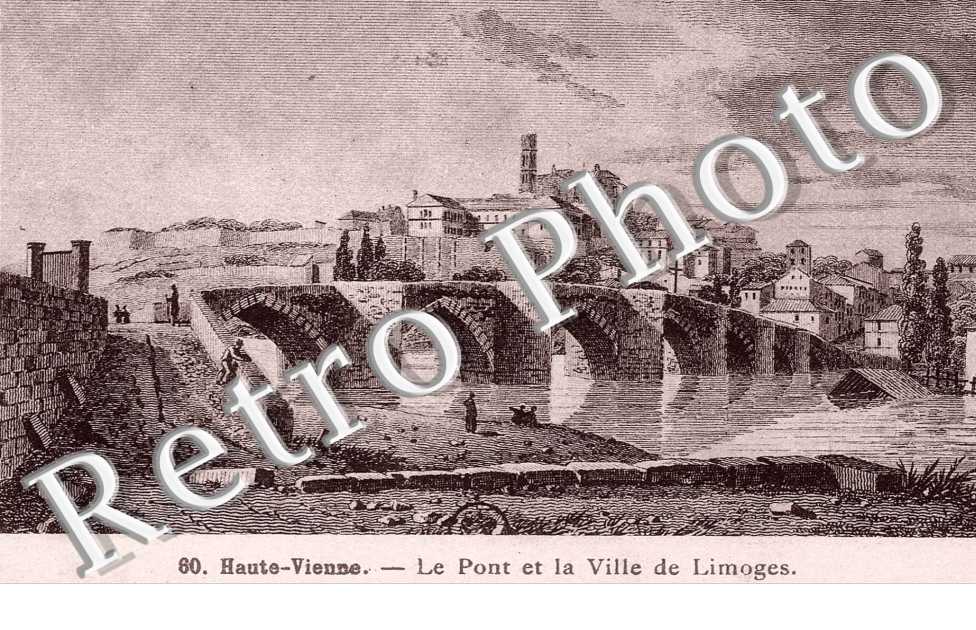 LE PONT ET LA VILLE (GRAVURE)
