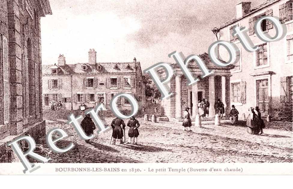 en 1830 le petit temple (buvette d'eau chaude)