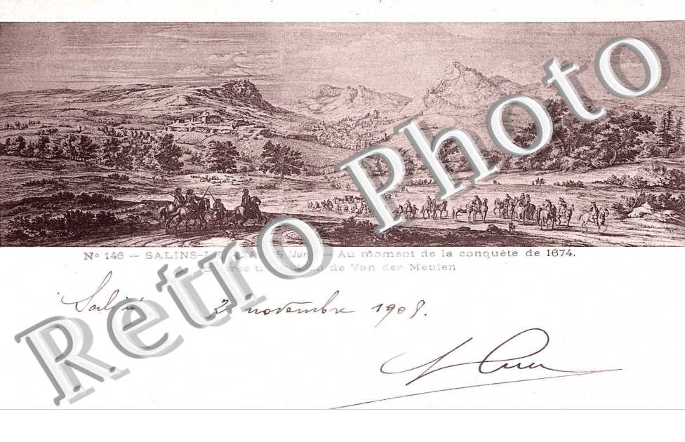 conquete de 1674 d&#039;apres un tableau de Van der Meulen