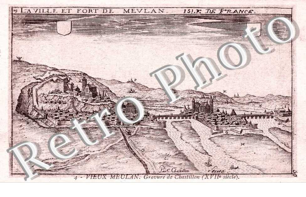 Vieux Meulan, Gravure de Chastillon