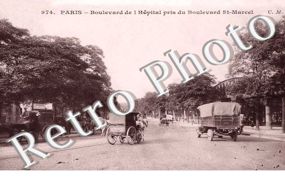 Le boulevard de l&#039;Hopital pris du boulevard Saint-Marcel