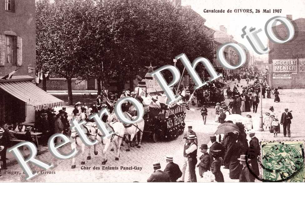 Cavalcade de Givors 26 mai 1907 - char des enfants Panel-Gay