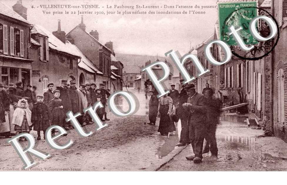 Le faubourg st Laurent - inondation janvier 1910