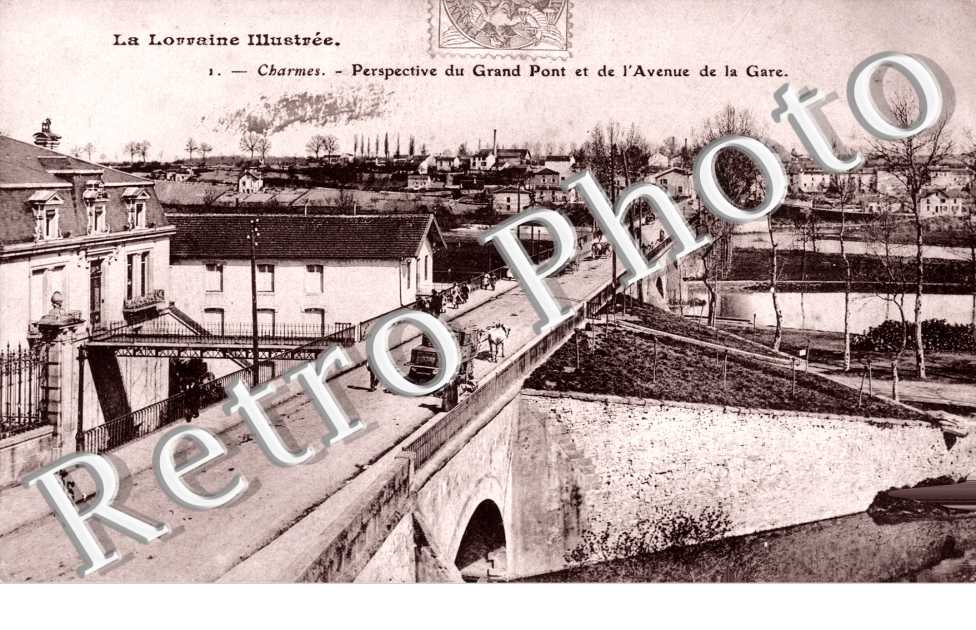 Perspective du Grand Pont et Avenue de la Gare