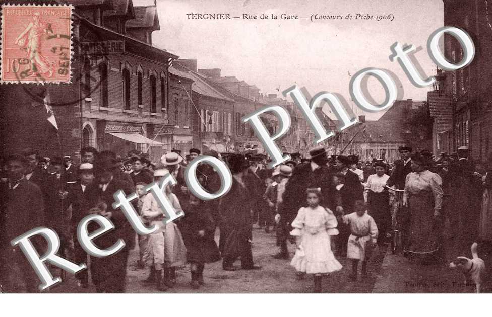 rue de la gare Concours de peche 1906