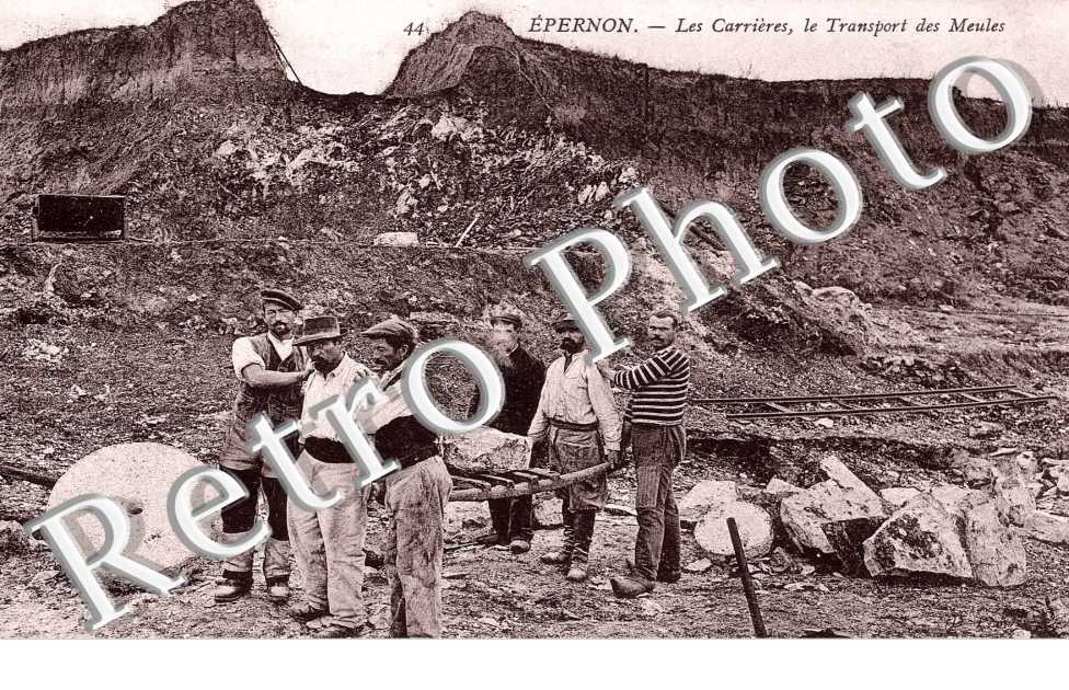Les Carrieres, le transport des meules