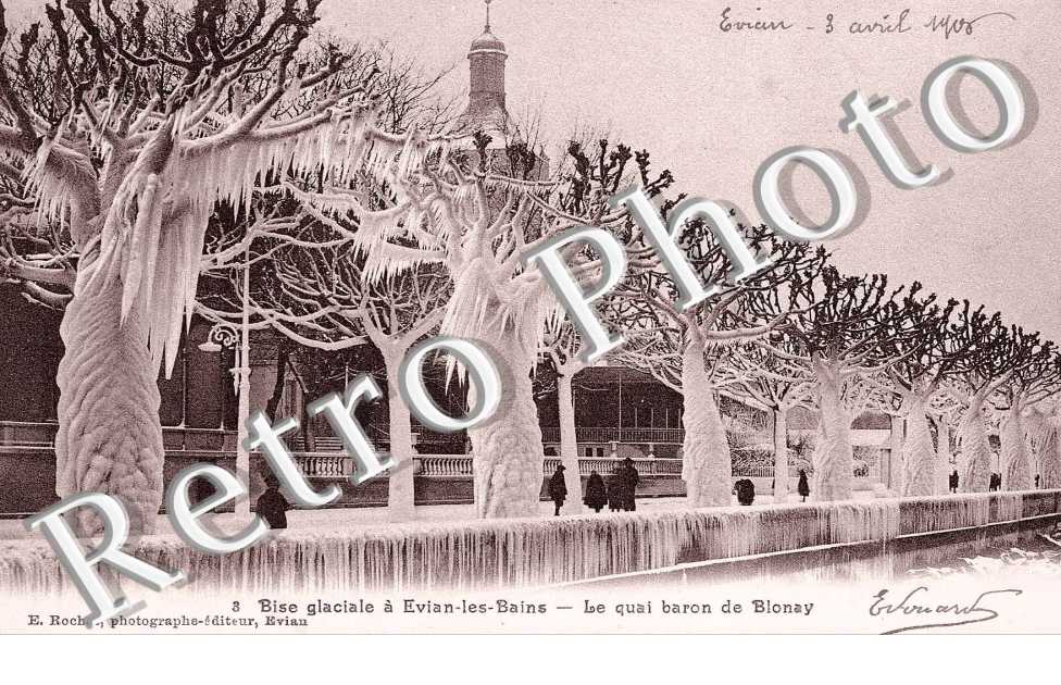 Le quai baron de Blonay - bise glaciale