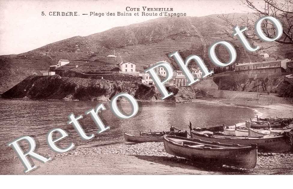 plage des bains et route d&#039;Espagne