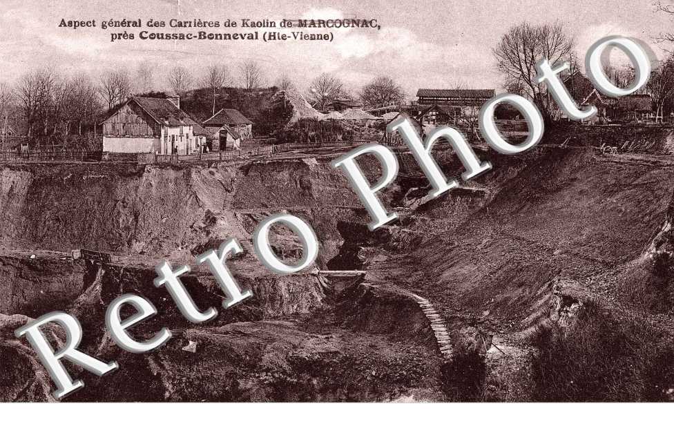 aspect general des carrieres de kaolin de Marcognac