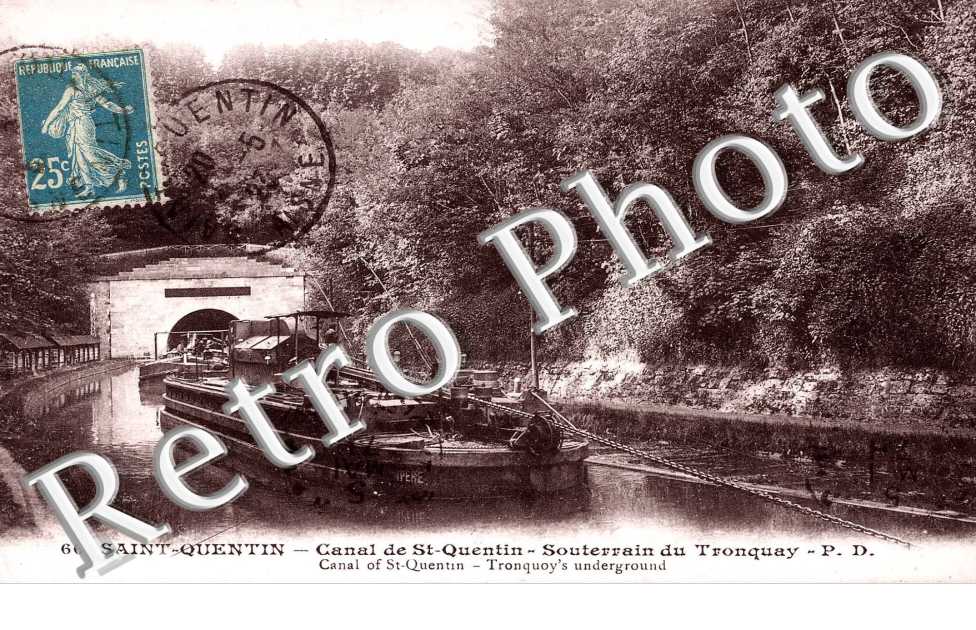 canal de Saint-Quentin. Souterrain du Tronquay