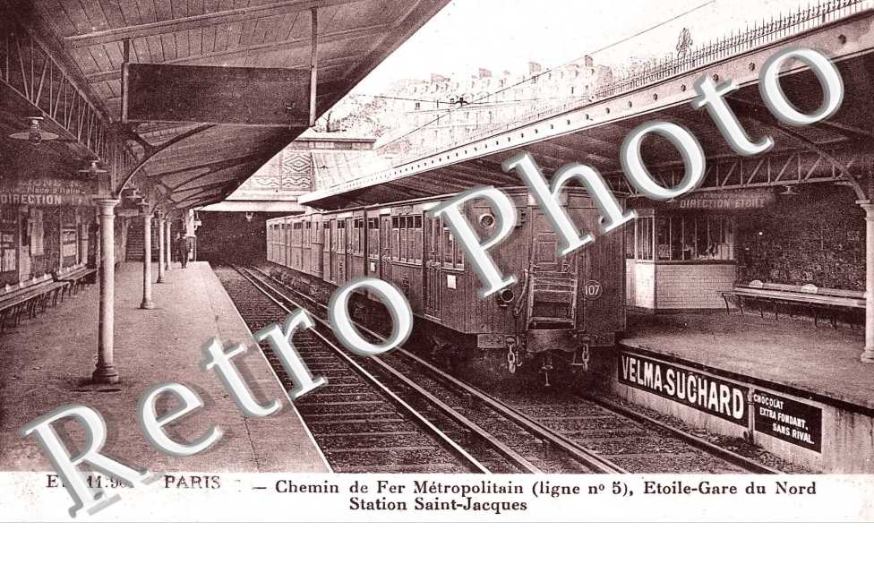 chemin de fer metropolitain, Etoile-Gare du Nord, station Saint Jacques