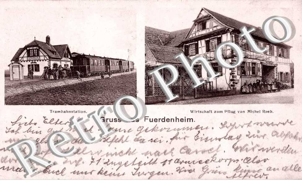 Trambahnstation und Wirtschaft