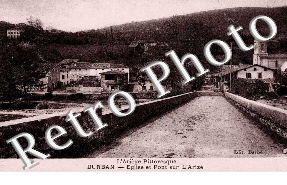 eglise et pont sur l&#039;Arize