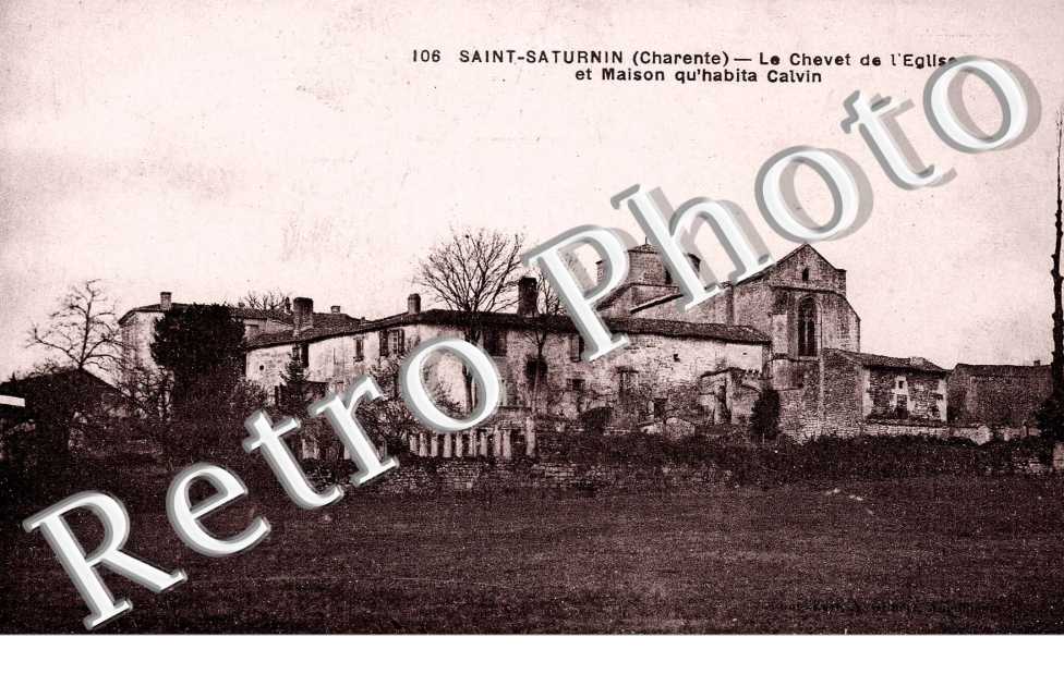 le Chevet de l&#039;église et maison qu&#039;habita Calvin