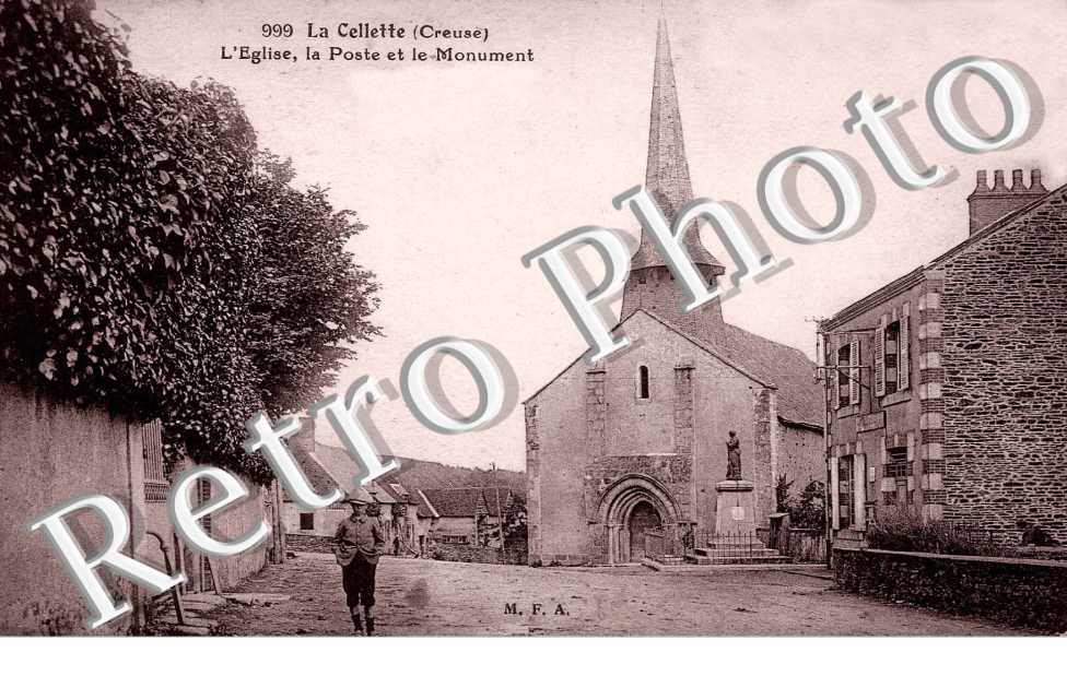 Eglise, la poste et le monument