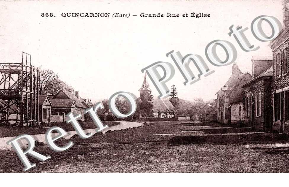 Quincarnon - Grande rue et eglise